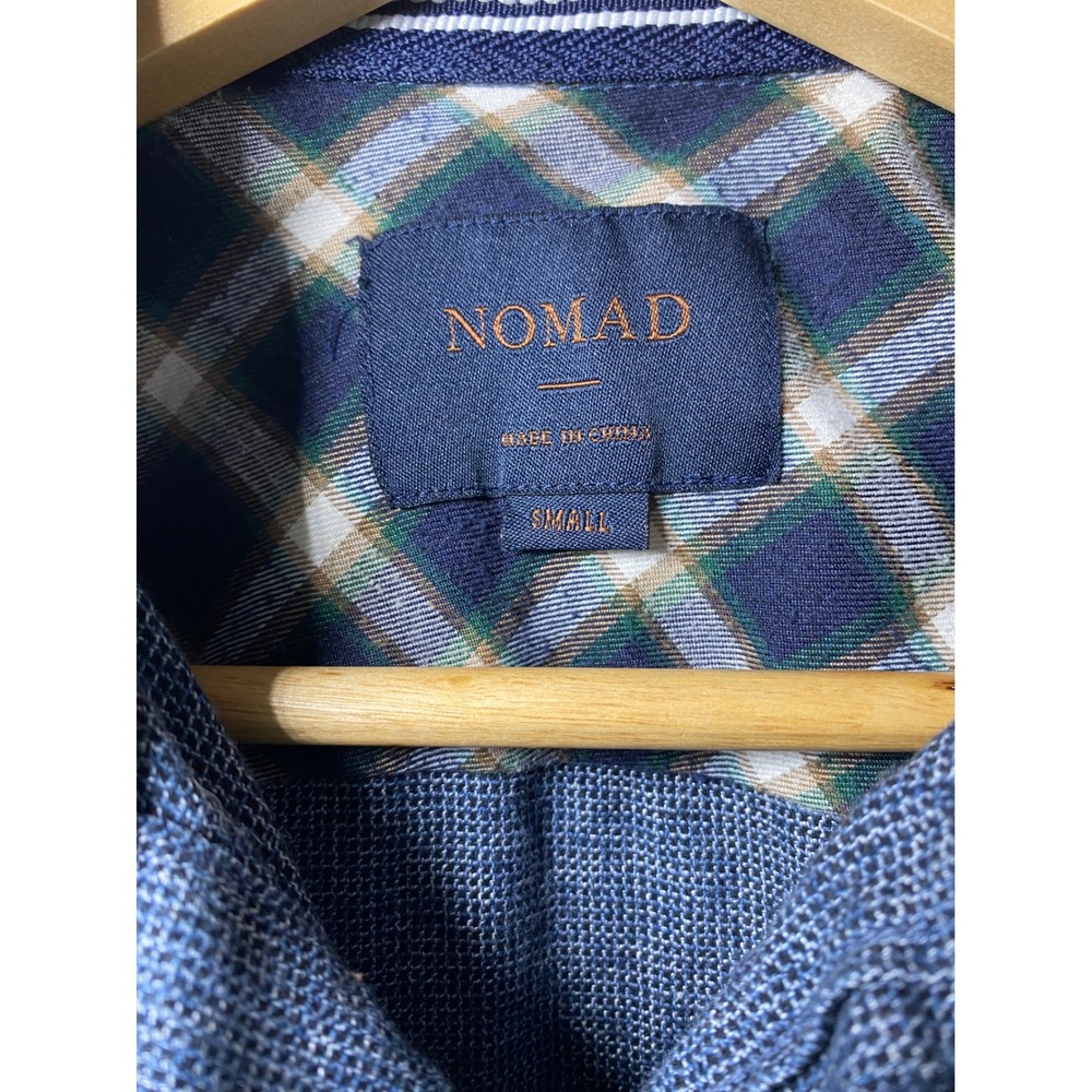 NOMAD Navy Blue‎ Long Sleeve Shirt Button Up Prague Workshirt Men's Small Fannel - Picture 3 of 5